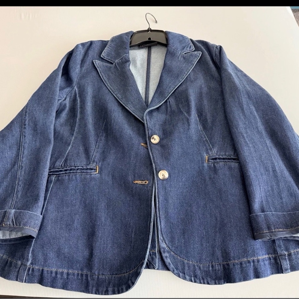 Denim Blue Women's Blazer Jacket